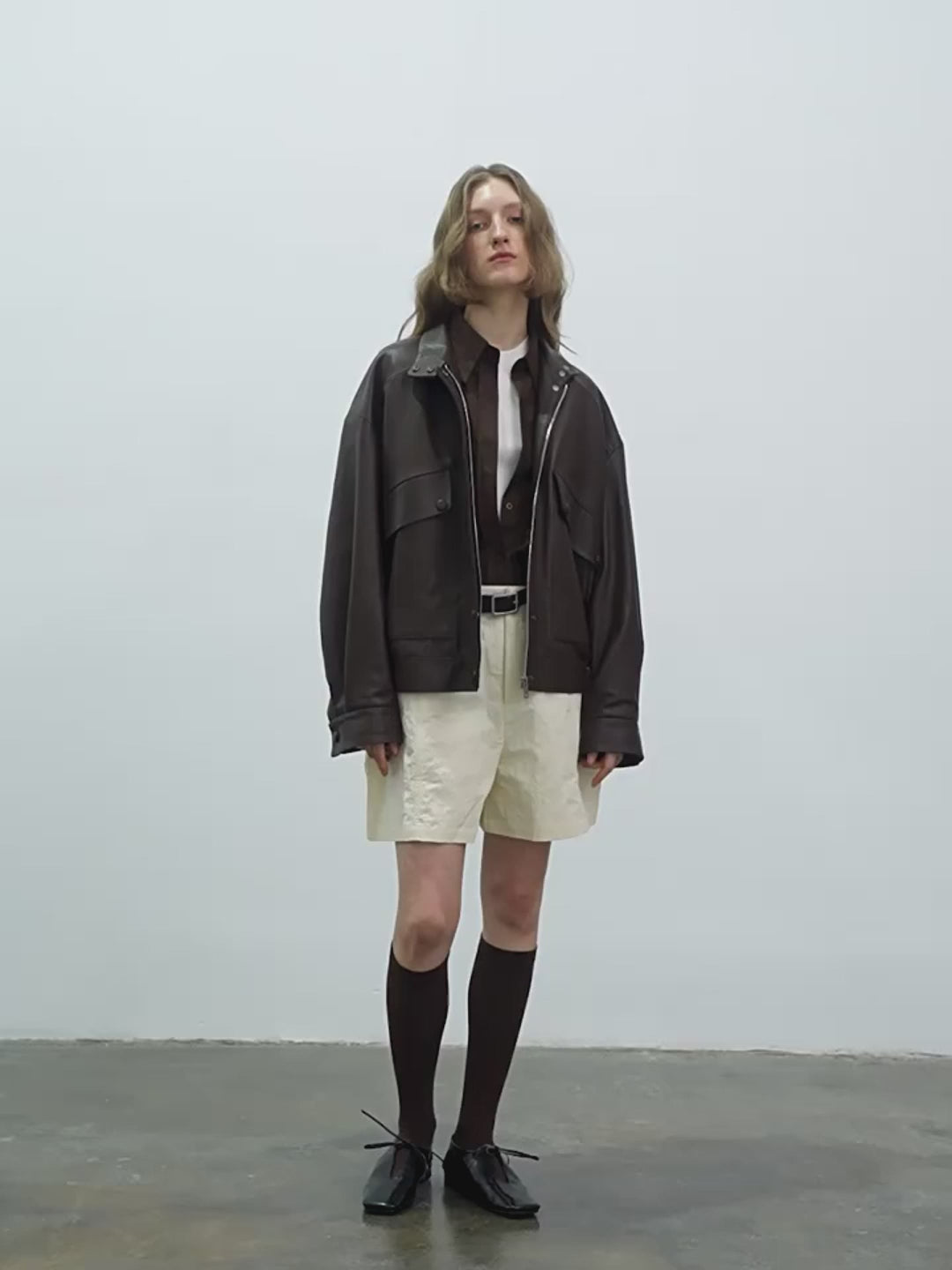 🖤Daily Drop  Leather Jacket – Black / Brown