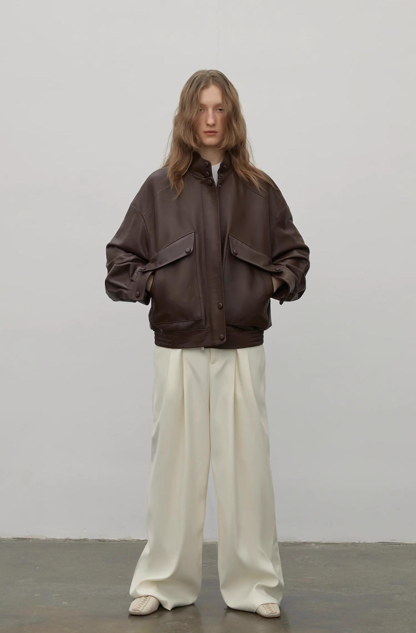 🖤Daily Drop  Leather Jacket – Black / Brown