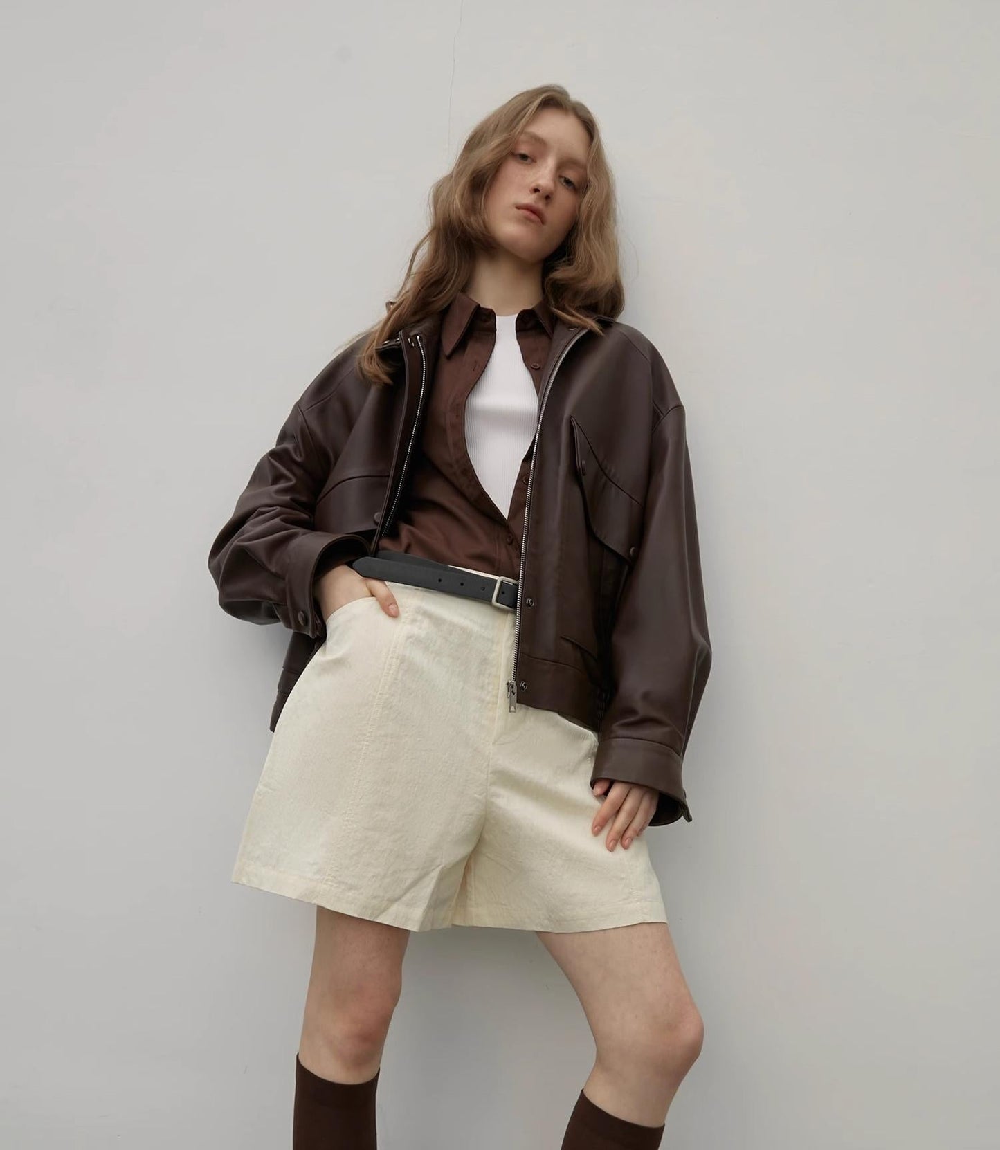 🖤Daily Drop  Leather Jacket – Black / Brown