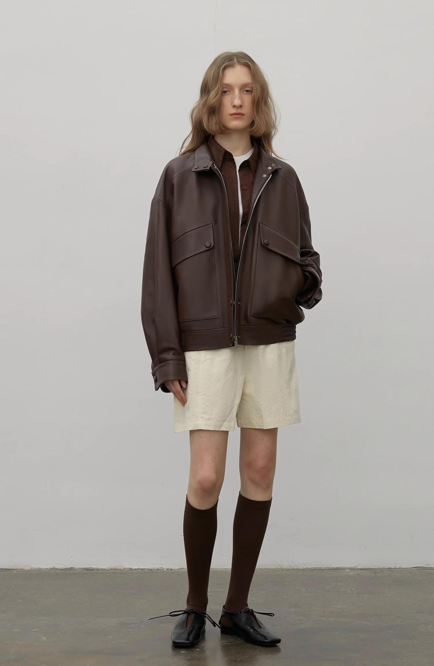 🖤Daily Drop  Leather Jacket – Black / Brown