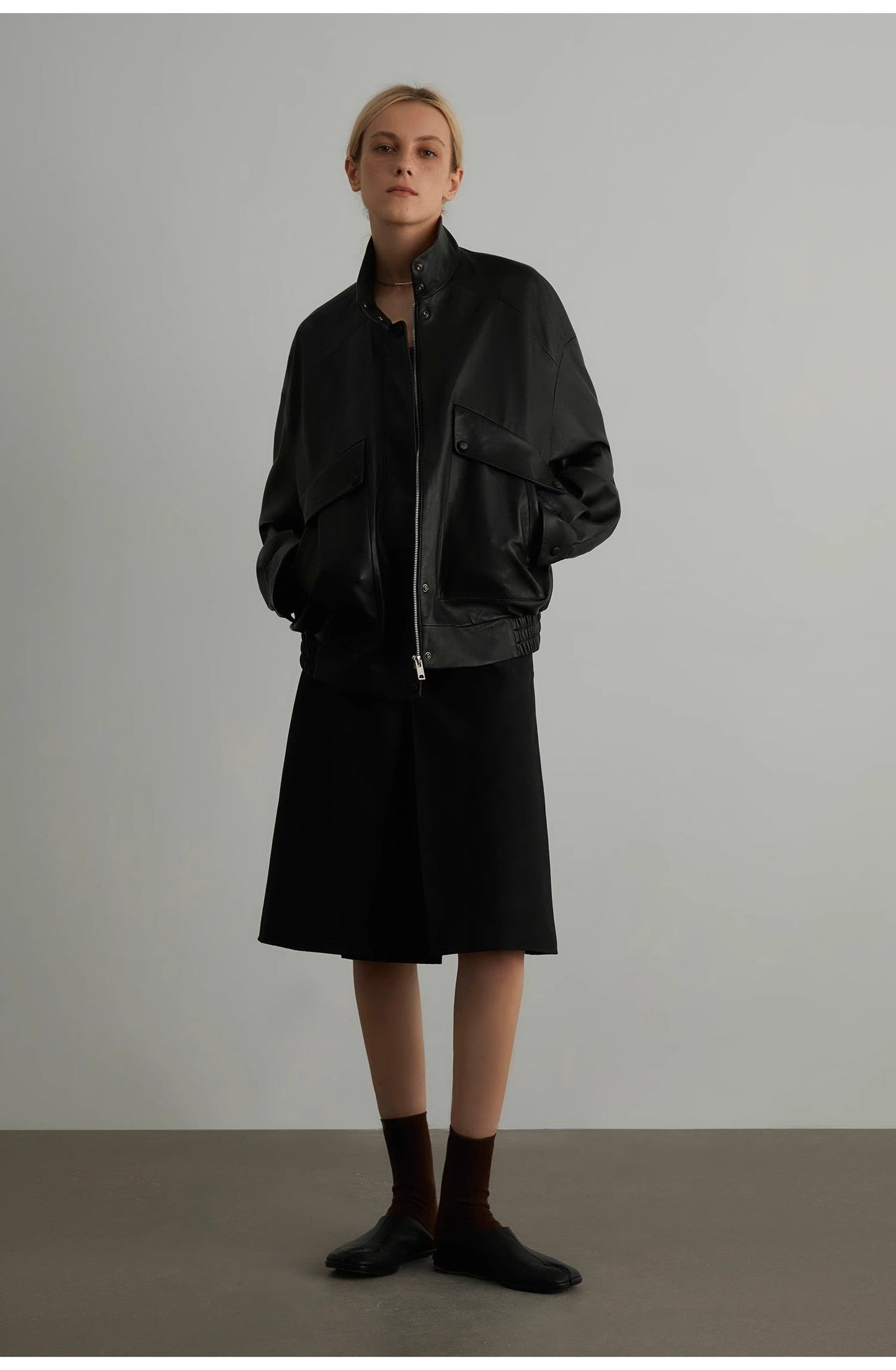 🖤Daily Drop  Leather Jacket – Black / Brown