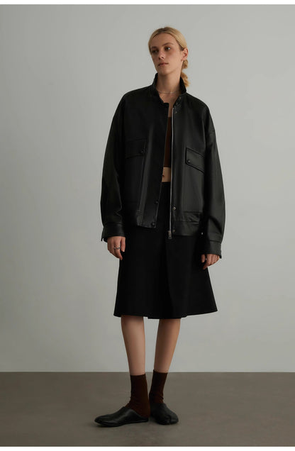 🖤Daily Drop  Leather Jacket – Black / Brown