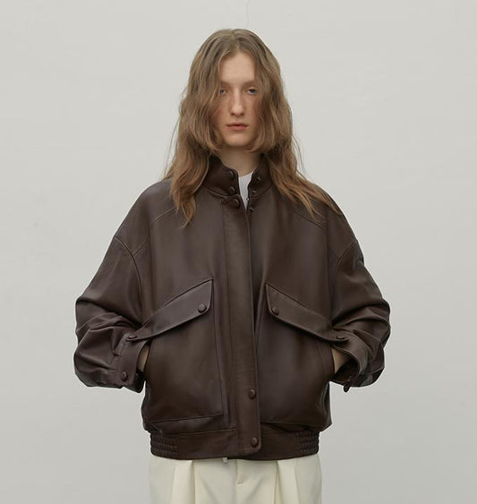 🖤Daily Drop  Leather Jacket – Black / Brown